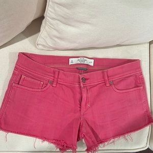 Size 27 Abercrombie & Fitvh pink cut off jean shorts